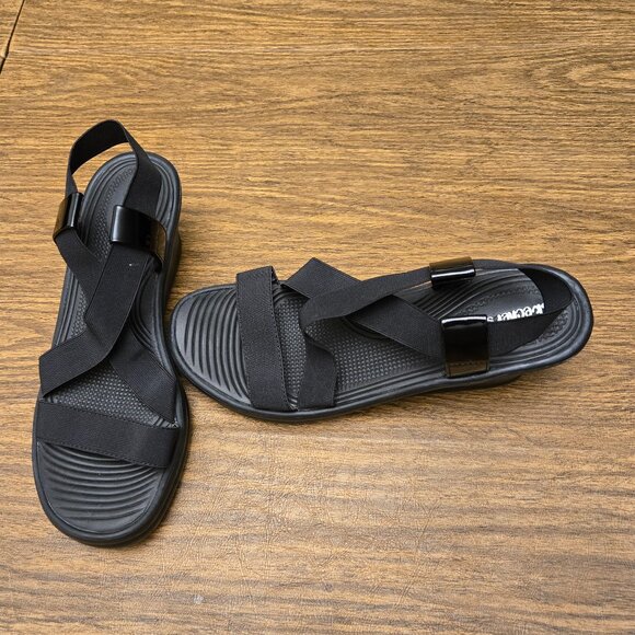 SKECHERS Cali Women's Ramblers Black Strappy Wedge Open Toe Sandals - Size 9M - Picture 4 of 16